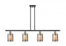  516-4I-BAB-G116 - Cobbleskill - 4 Light - 48 inch - Black Antique Brass - Cord hung - Island Light