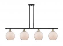  516-4I-BAB-G121-8CSN-LED - Farmhouse Chicken Wire - 4 Light - 48 inch - Black Antique Brass - Cord hung - Island Light