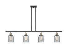  516-4I-BAB-G257-LED - Caledonia - 4 Light - 48 inch - Black Antique Brass - Cord hung - Island Light