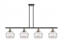  516-4I-BAB-G556-8CL - Rochester - 4 Light - 48 inch - Black Antique Brass - Cord hung - Island Light