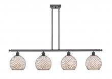 Innovations Lighting 516-4I-OB-G121-8CBK-LED - Farmhouse Chicken Wire - 4 Light - 48 inch - Oil Rubbed Bronze - Cord hung - Island Light