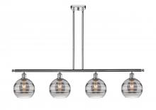  516-4I-PC-G556-8SM - Rochester - 4 Light - 48 inch - Polished Chrome - Cord hung - Island Light