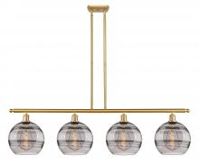  516-4I-SG-G556-10SM - Rochester - 4 Light - 48 inch - Satin Gold - Cord hung - Island Light