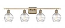  516-4W-AB-G1213-6-LED - Athens Deco Swirl - 4 Light - 36 inch - Antique Brass - Bath Vanity Light