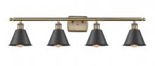  516-4W-AB-M8-BK-LED - Smithfield - 4 Light - 37 inch - Antique Brass - Bath Vanity Light