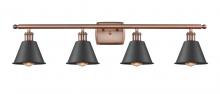  516-4W-AC-M8-BK-LED - Smithfield - 4 Light - 37 inch - Antique Copper - Bath Vanity Light