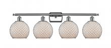 Innovations Lighting 516-4W-PC-G121-8CBK-LED - Farmhouse Chicken Wire - 4 Light - 38 inch - Polished Chrome - Bath Vanity Light