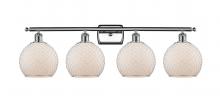  516-4W-PC-G121-8CSN-LED - Farmhouse Chicken Wire - 4 Light - 38 inch - Polished Chrome - Bath Vanity Light