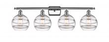  516-4W-PC-G556-8CL - Rochester - 4 Light - 38 inch - Polished Chrome - Bath Vanity Light