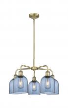  516-5CR-AB-G558-6BL - Bella - 5 Light - 24 inch - Antique Brass - Chandelier