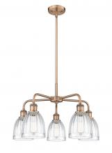  516-5CR-AC-G442 - Brookfield - 5 Light - 24 inch - Antique Copper - Chandelier