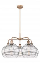  516-5CR-AC-G556-10CL - Rochester - 5 Light - 28 inch - Antique Copper - Chandelier