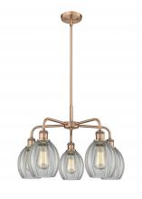  516-5CR-AC-G82 - Eaton - 5 Light - 24 inch - Antique Copper - Chandelier