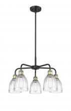  516-5CR-BAB-G442 - Brookfield - 5 Light - 24 inch - Black Antique Brass - Chandelier