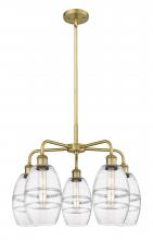  516-5CR-BB-G557-6CL - Vaz - 5 Light - 24 inch - Brushed Brass - Chandelier