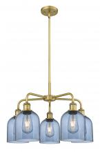  516-5CR-BB-G558-6BL - Bella - 5 Light - 24 inch - Brushed Brass - Chandelier