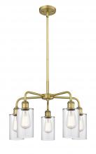  516-5CR-BB-G802 - Clymer - 5 Light - 22 inch - Brushed Brass - Chandelier