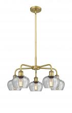  516-5CR-BB-G92 - Fenton - 5 Light - 25 inch - Brushed Brass - Chandelier