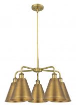  516-5CR-BB-MBC-8-BB - Berkshire - 5 Light - 26 inch - Brushed Brass - Chandelier