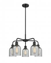  516-5CR-BK-G257 - Caledonia - 5 Light - 23 inch - Matte Black - Chandelier