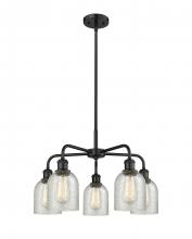  516-5CR-BK-G259 - Caledonia - 5 Light - 23 inch - Matte Black - Chandelier