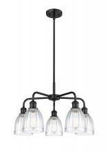  516-5CR-BK-G442 - Brookfield - 5 Light - 24 inch - Matte Black - Chandelier