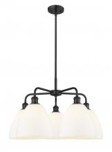  516-5CR-BK-GBD-91 - Bristol - 5 Light - 27 inch - Matte Black - Chandelier