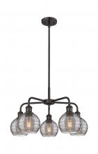  516-5CR-OB-G1213-6SM - Athens Deco Swirl - 5 Light - 24 inch - Oil Rubbed Bronze - Chandelier