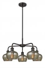  516-5CR-OB-G96 - Fenton - 5 Light - 25 inch - Oil Rubbed Bronze - Chandelier