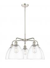  516-5CR-PN-GBD-92 - Bristol - 5 Light - 27 inch - Polished Nickel - Chandelier