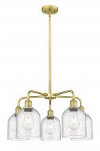  516-5CR-SG-G558-6SDY - Bella - 5 Light - 24 inch - Satin Gold - Chandelier