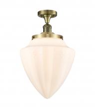  517-1CH-AB-G661-12 - Bullet - 1 Light - 12 inch - Antique Brass - Semi-Flush Mount