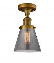  517-1CH-BB-G63 - Cone - 1 Light - 7 inch - Brushed Brass - Semi-Flush Mount