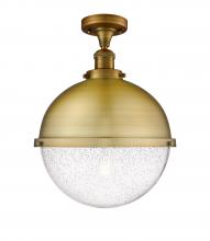  517-1CH-BB-HFS-124-BB-LED - Hampden - 1 Light - 13 inch - Brushed Brass - Semi-Flush Mount