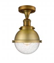  517-1CH-BB-HFS-64-BB-LED - Hampden - 1 Light - 7 inch - Brushed Brass - Semi-Flush Mount