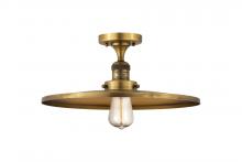  517-1CH-BB-MFR-BB-16-LED - Railroad - 1 Light - 16 inch - Brushed Brass - Semi-Flush Mount