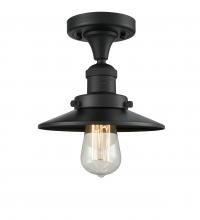  517-1CH-BK-M6-LED - Railroad - 1 Light - 7 inch - Matte Black - Semi-Flush Mount