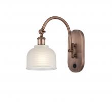  518-1W-AC-G411-LED - Dayton - 1 Light - 6 inch - Antique Copper - Sconce