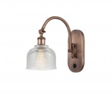  518-1W-AC-G412-LED - Dayton - 1 Light - 6 inch - Antique Copper - Sconce