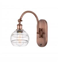  518-1W-AC-G556-6CL - Rochester - 1 Light - 6 inch - Antique Copper - Sconce