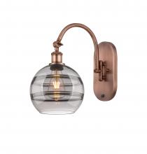  518-1W-AC-G556-8SM - Rochester - 1 Light - 8 inch - Antique Copper - Sconce