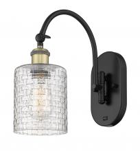  518-1W-BAB-G112C-5CL - Cobbleskill - 1 Light - 5 inch - Black Antique Brass - Sconce