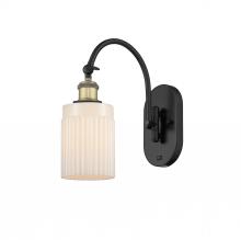  518-1W-BAB-G341-LED - Hadley - 1 Light - 5 inch - Black Antique Brass - Sconce