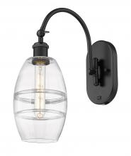  518-1W-BK-G557-6CL - Vaz - 1 Light - 6 inch - Matte Black - Sconce