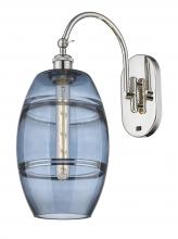  518-1W-PN-G557-8BL - Vaz - 1 Light - 8 inch - Polished Nickel - Sconce