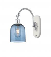  518-1W-WPC-G558-6BL - Bella - 1 Light - 6 inch - White Polished Chrome - Sconce