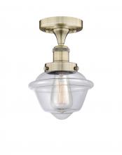  616-1F-AB-G532 - Oxford - 1 Light - 7 inch - Antique Brass - Semi-Flush Mount