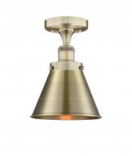  616-1F-AB-M13-AB - Appalachian - 1 Light - 8 inch - Antique Brass - Semi-Flush Mount