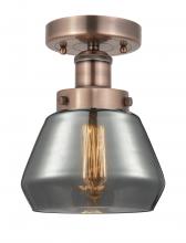  616-1F-AC-G173 - Fulton - 1 Light - 7 inch - Antique Copper - Semi-Flush Mount