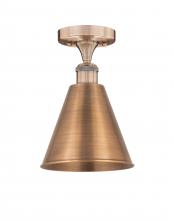  616-1F-AC-MBC-8-AC - Berkshire - 1 Light - 8 inch - Antique Copper - Semi-Flush Mount